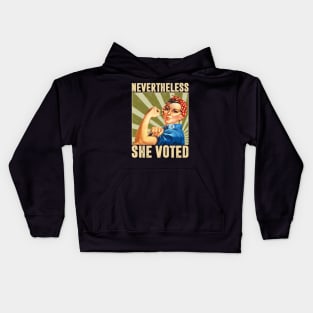 Nevertheless She Voted Feminist 2020 Kids Hoodie